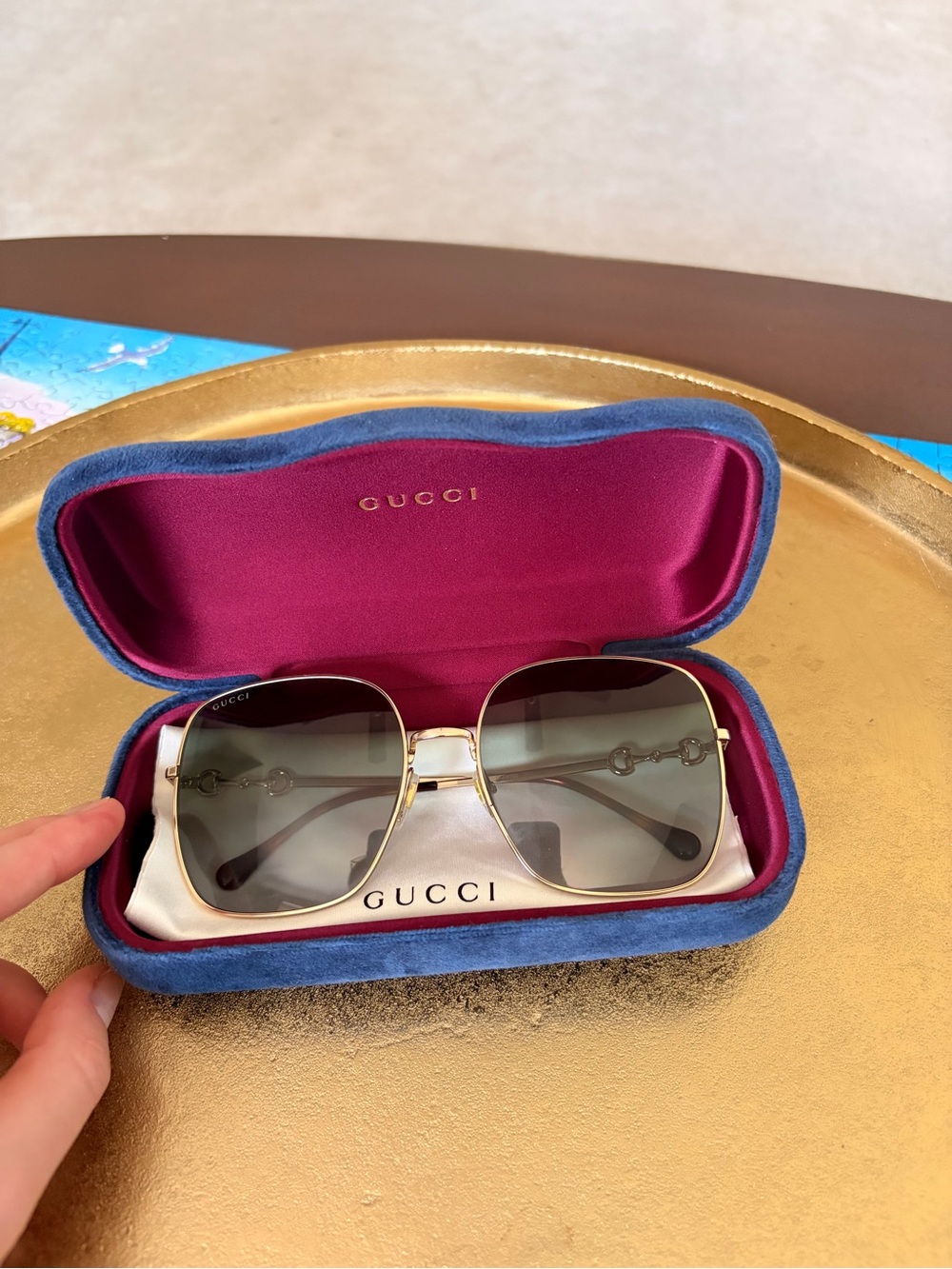 Gucci Large Metal Frame Sunglasses - Picture 2 of 7